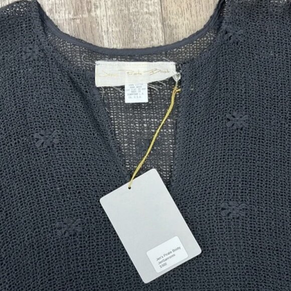 JEN's PIRATE BOOTY Black Santorini Crochet Applique Kaftan OS - Picture 3 of 5